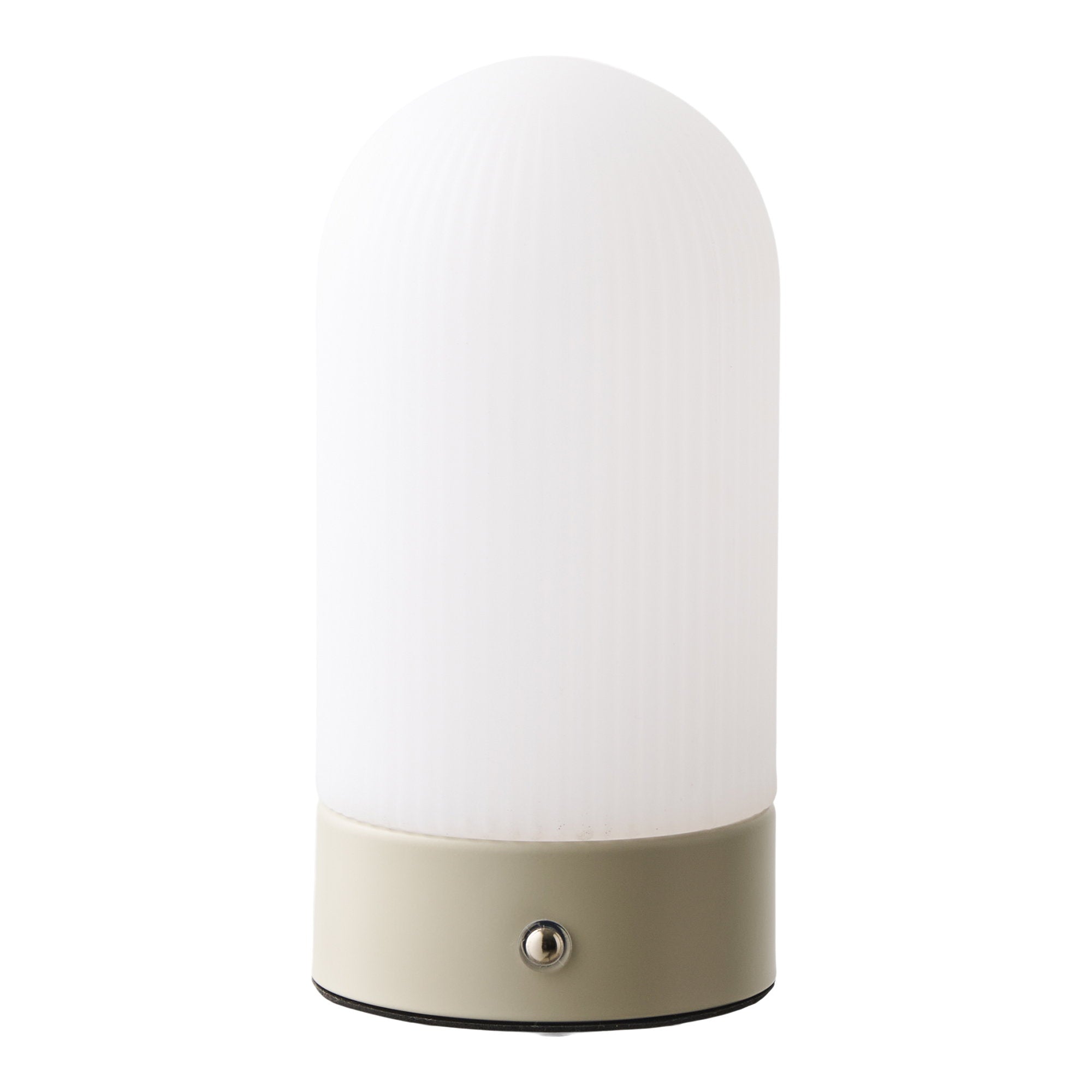 Ashford Tafellamp - Oplaadbaar, metaal/PE, beige/wit