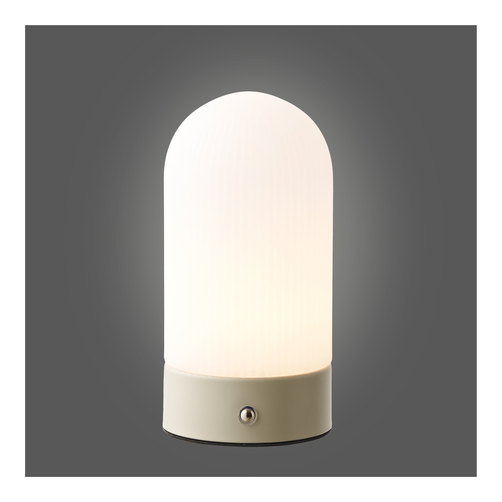 Ashford Tafellamp - Oplaadbaar, metaal/PE, beige/wit