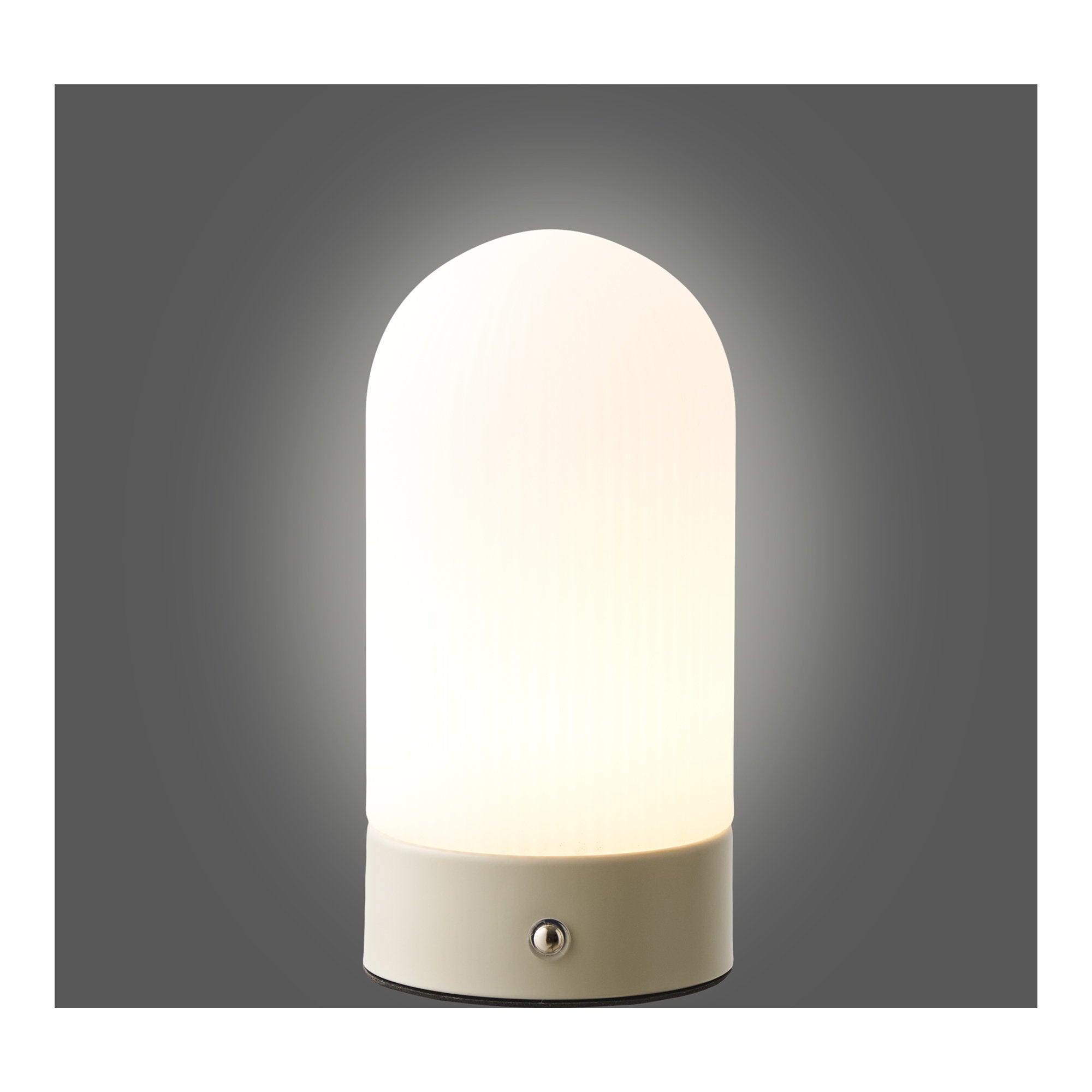 Ashford Tafellamp - Oplaadbaar, metaal/PE, beige/wit