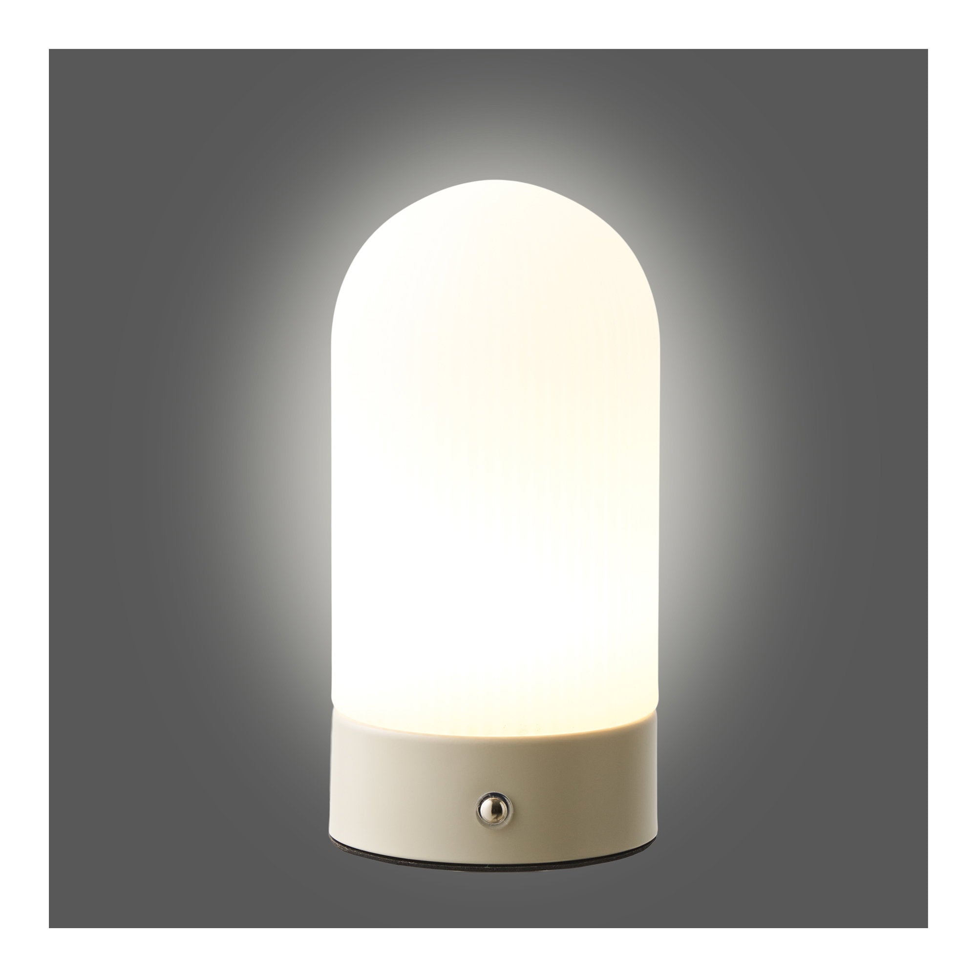 Ashford Tafellamp - Oplaadbaar, metaal/PE, beige/wit