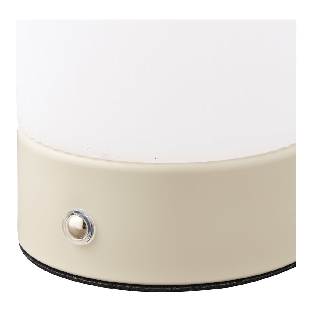 Ashford Tafellamp - Oplaadbaar, metaal/PE, beige/wit
