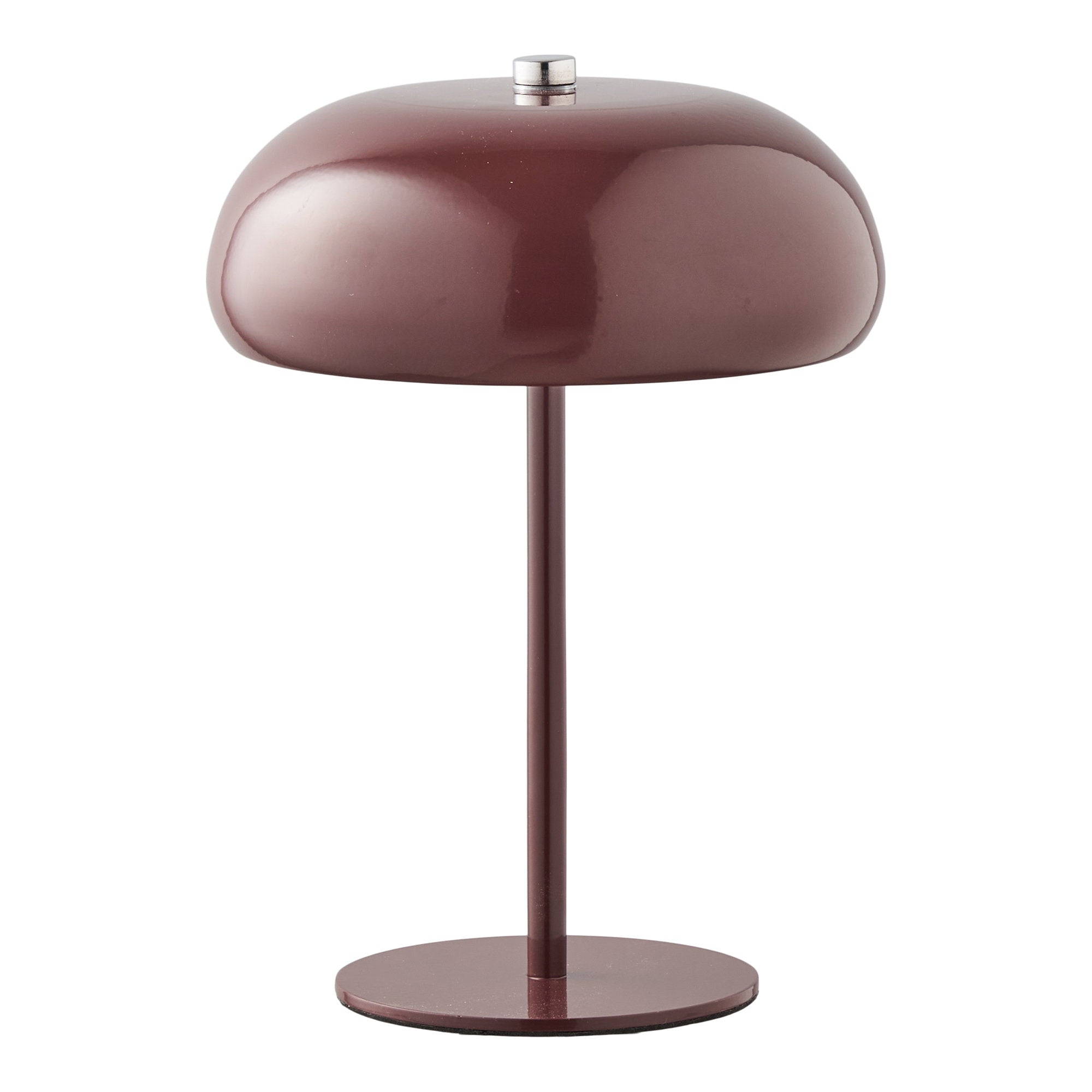 Margate Tafellamp - Oplaadbaar, metaal, bordeaux Ø16 cm