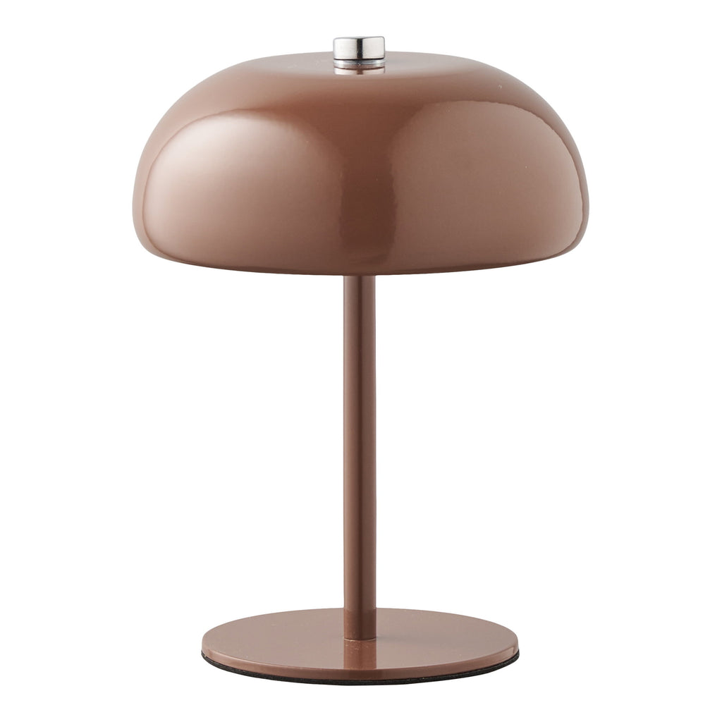 Margate Tafellamp - Oplaadbaar, metaal, bruin Ø13 cm