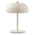 Margate Tafellamp - Oplaadbare tafellamp, metaal, beige, ø13 cm