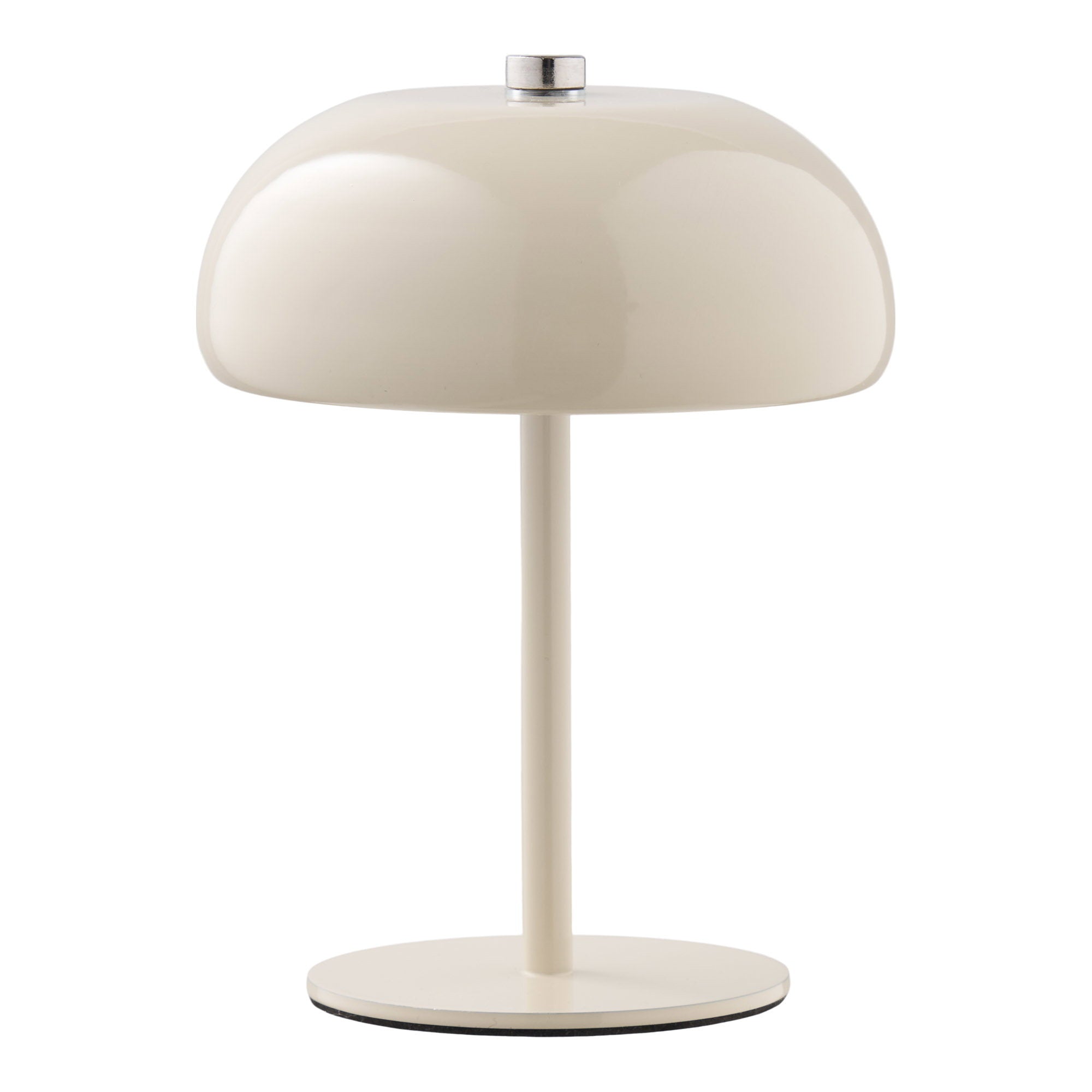 Margate Tafellamp - Oplaadbare tafellamp, metaal, beige, ø13 cm