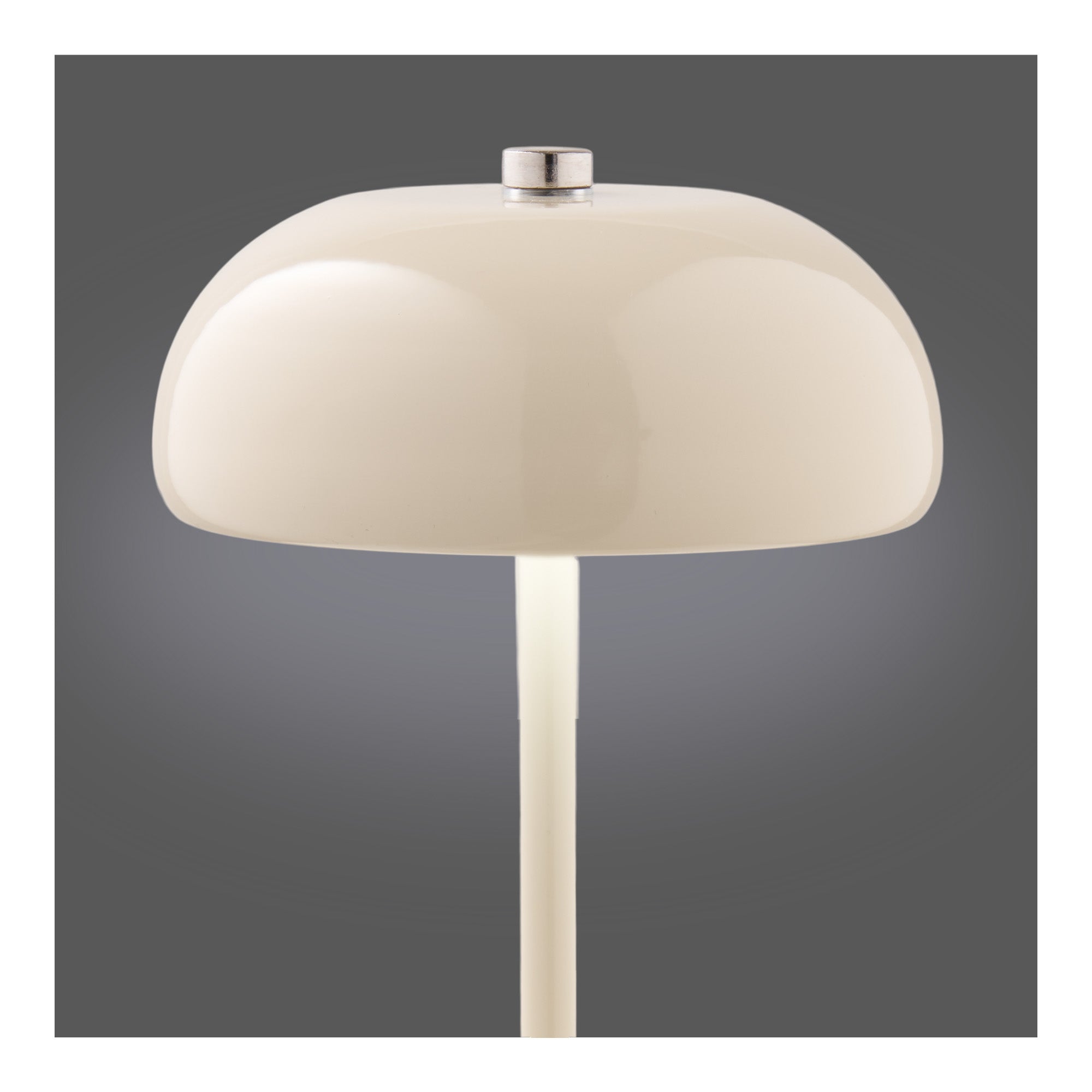 Margate Tafellamp - Oplaadbare tafellamp, metaal, beige, ø13 cm