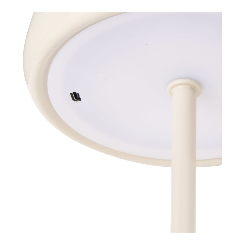 Margate Tafellamp - Oplaadbare tafellamp, metaal, beige, ø13 cm