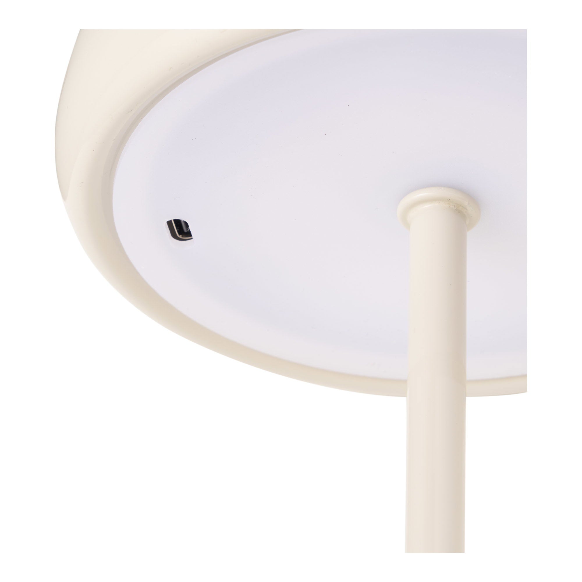 Margate Tafellamp - Oplaadbare tafellamp, metaal, beige, ø13 cm