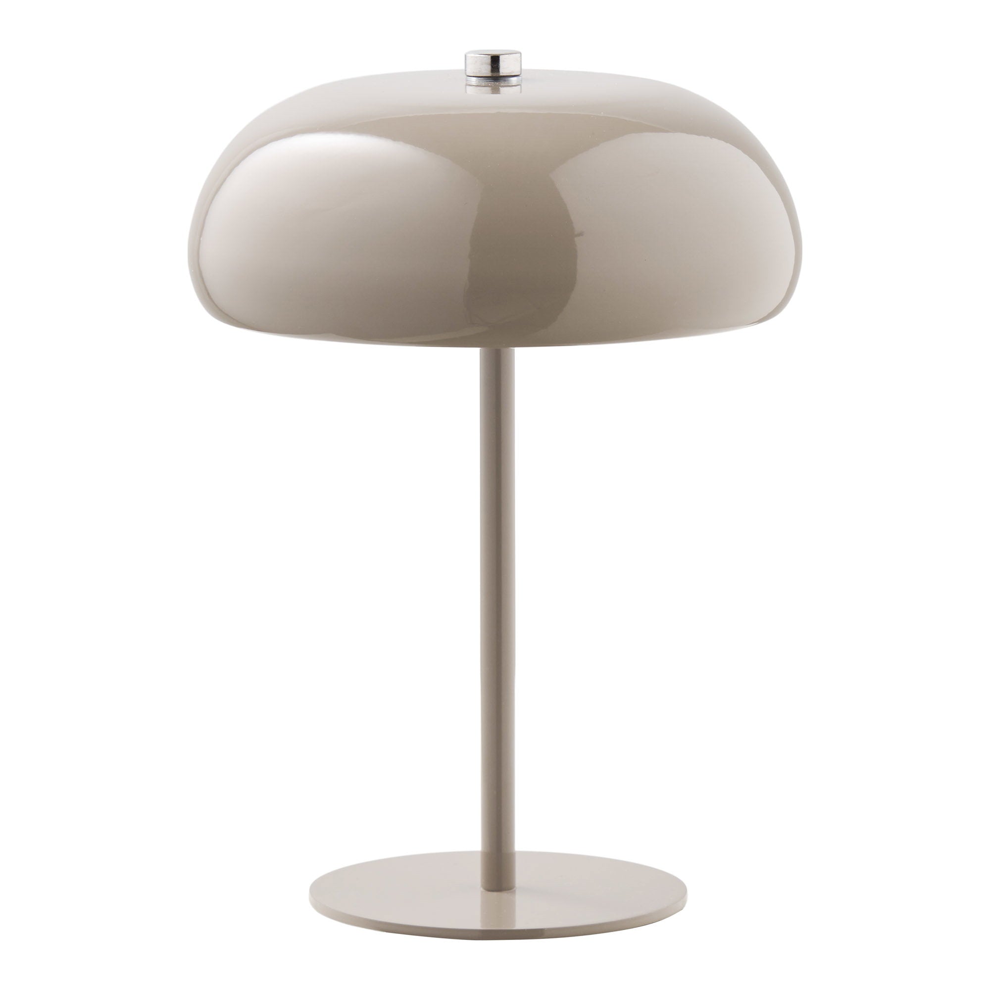 Margate Tafellamp - Oplaadbare tafellamp, metaal, taupe, ø16 cm