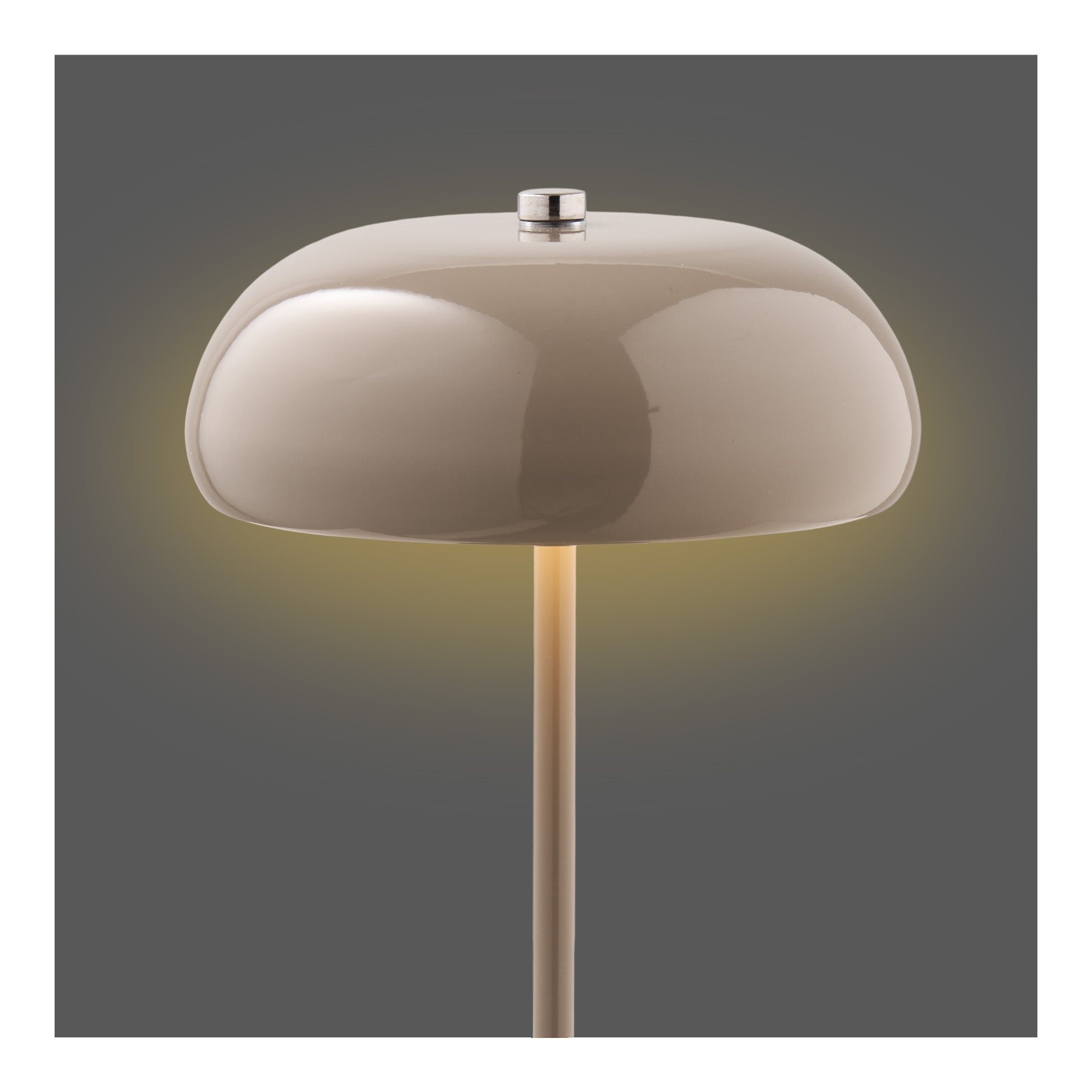 Margate Tafellamp - Oplaadbare tafellamp, metaal, taupe, ø16 cm