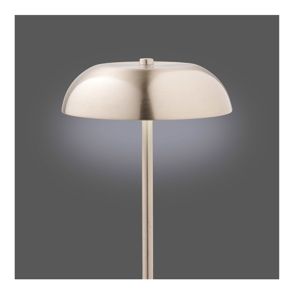 Fenwick Tafellamp - Tafellamp, oplaadbaar, metaal, zilver