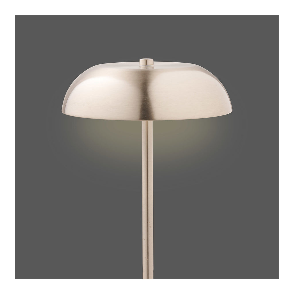 Fenwick Tafellamp - Tafellamp, oplaadbaar, metaal, zilver