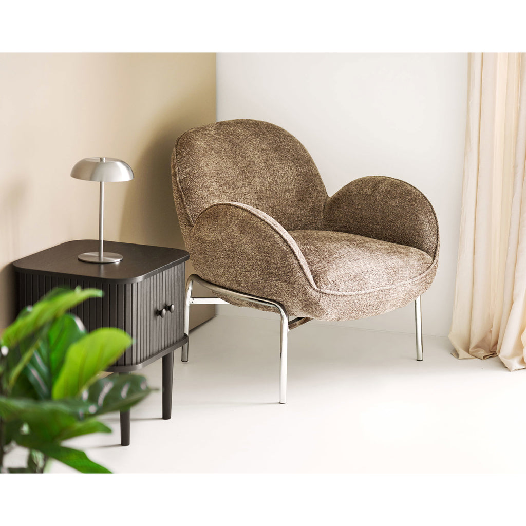 Fenwick Tafellamp - Tafellamp, oplaadbaar, metaal, zilver