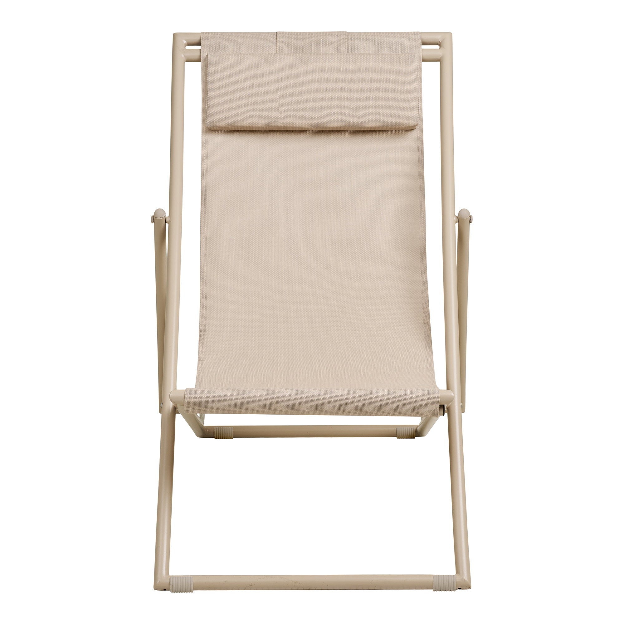 Curtis Strandstoel - Met 4-standen rugleuning, textilene/staal, taupe