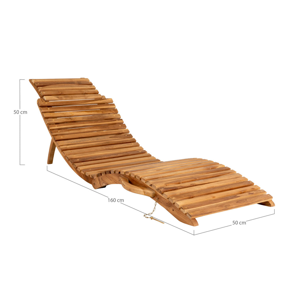 Arrieta Ligbed - Teak, naturel