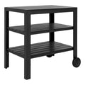 Taormina Serveerwagen - Aluminium/nonwood, zwart, 3 planken