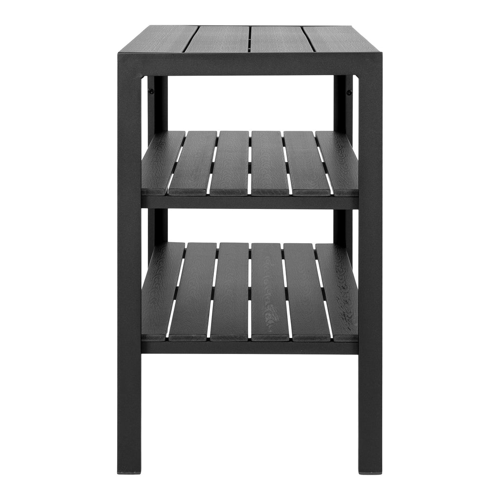 Taormina Serveerwagen - Aluminium/nonwood, zwart, 3 planken