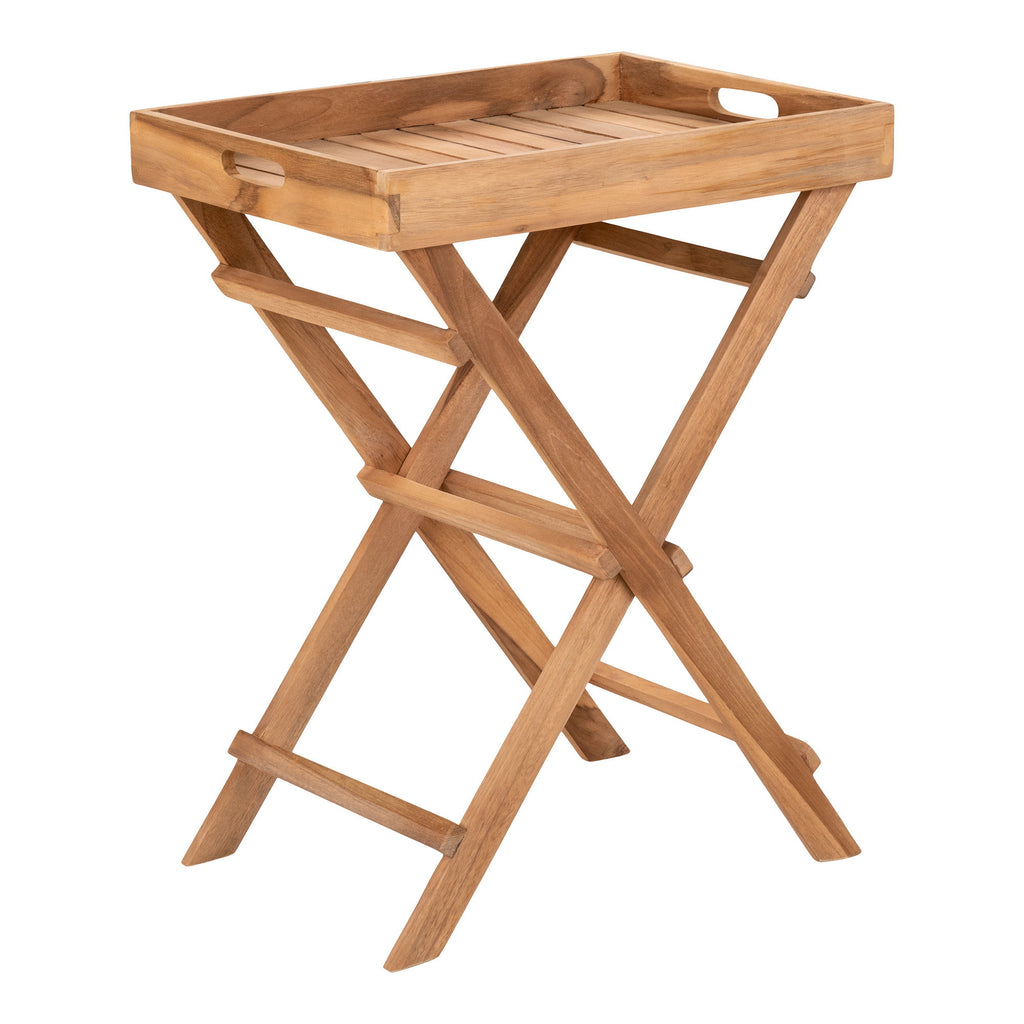 Ronda Dienbladtafel - Teak, naturel 29x39x49,5 cm