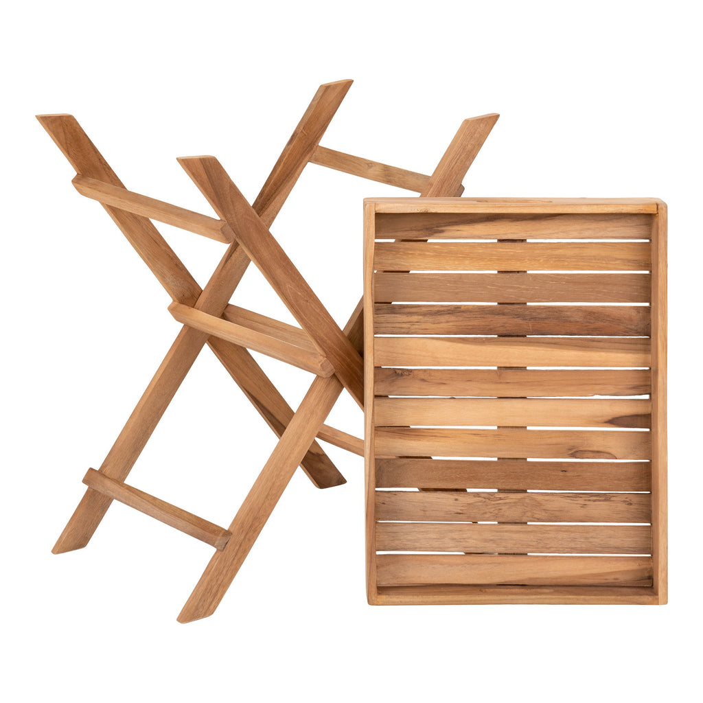 Ronda Dienbladtafel - Teak, naturel 29x39x49,5 cm