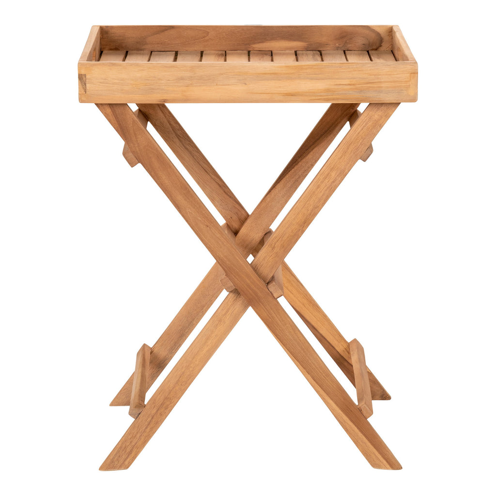 Ronda Dienbladtafel - Teak, naturel 29x39x49,5 cm