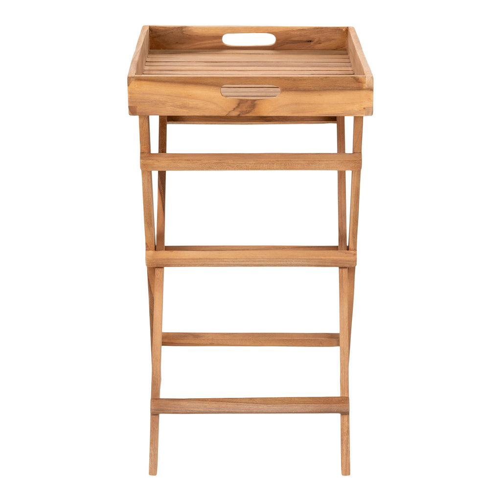 Ronda Dienbladtafel - Teak, naturel 29x39x49,5 cm