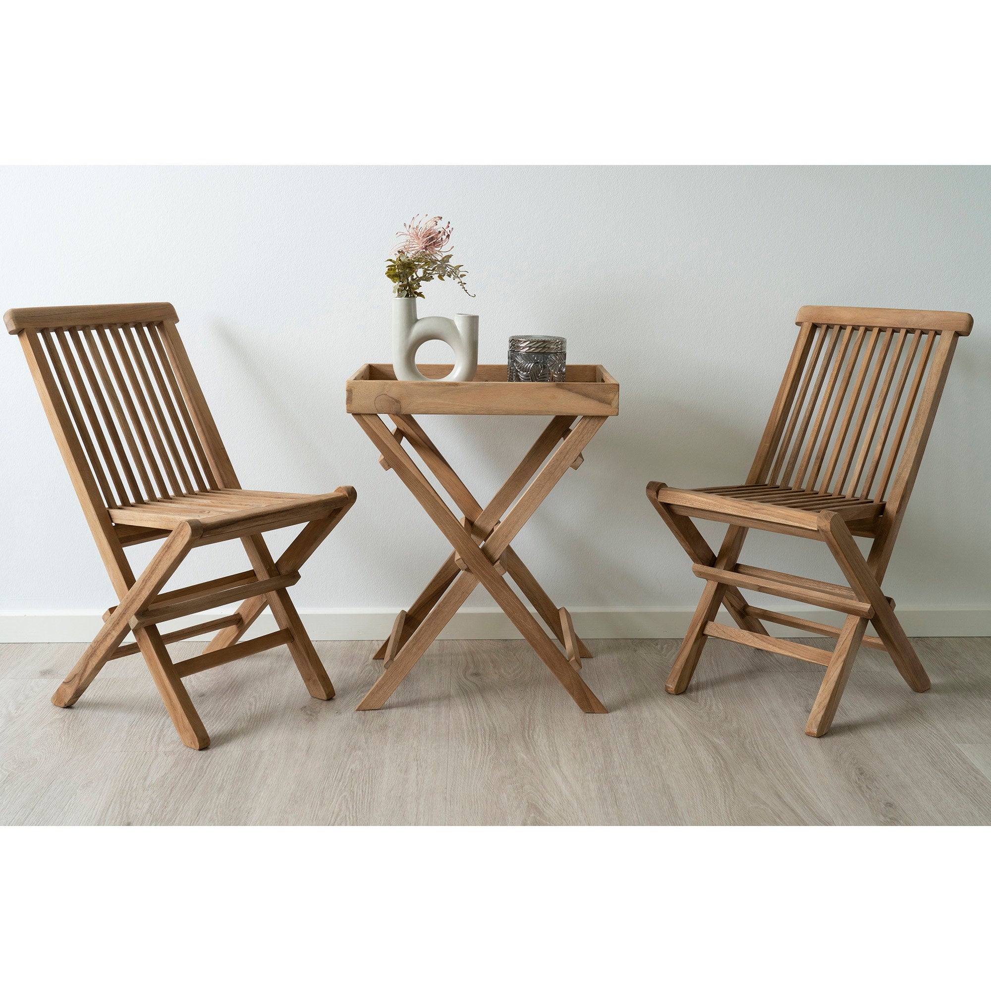 Ronda Dienbladtafel - Teak, naturel 29x39x49,5 cm