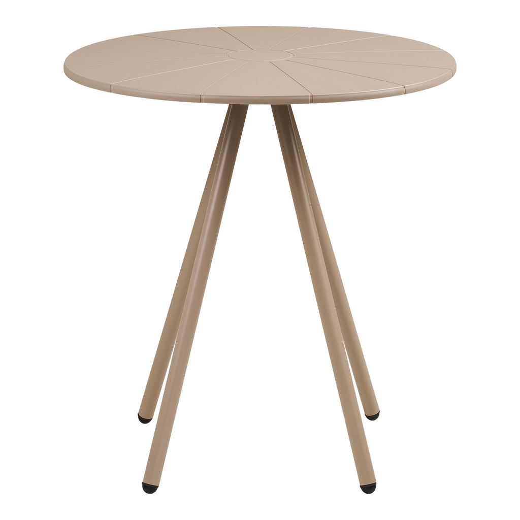 Barletta Bistrotafel - Polypropyleen/staal, taupe Ø70x73,5 cm