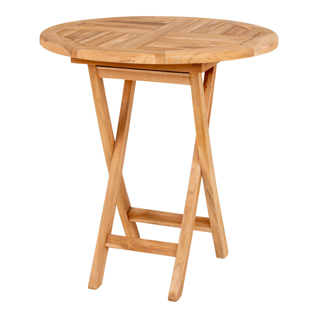 Oviedo Bijzettafel - Bijzettafel van teakhout, naturel Ø70x75 cm
