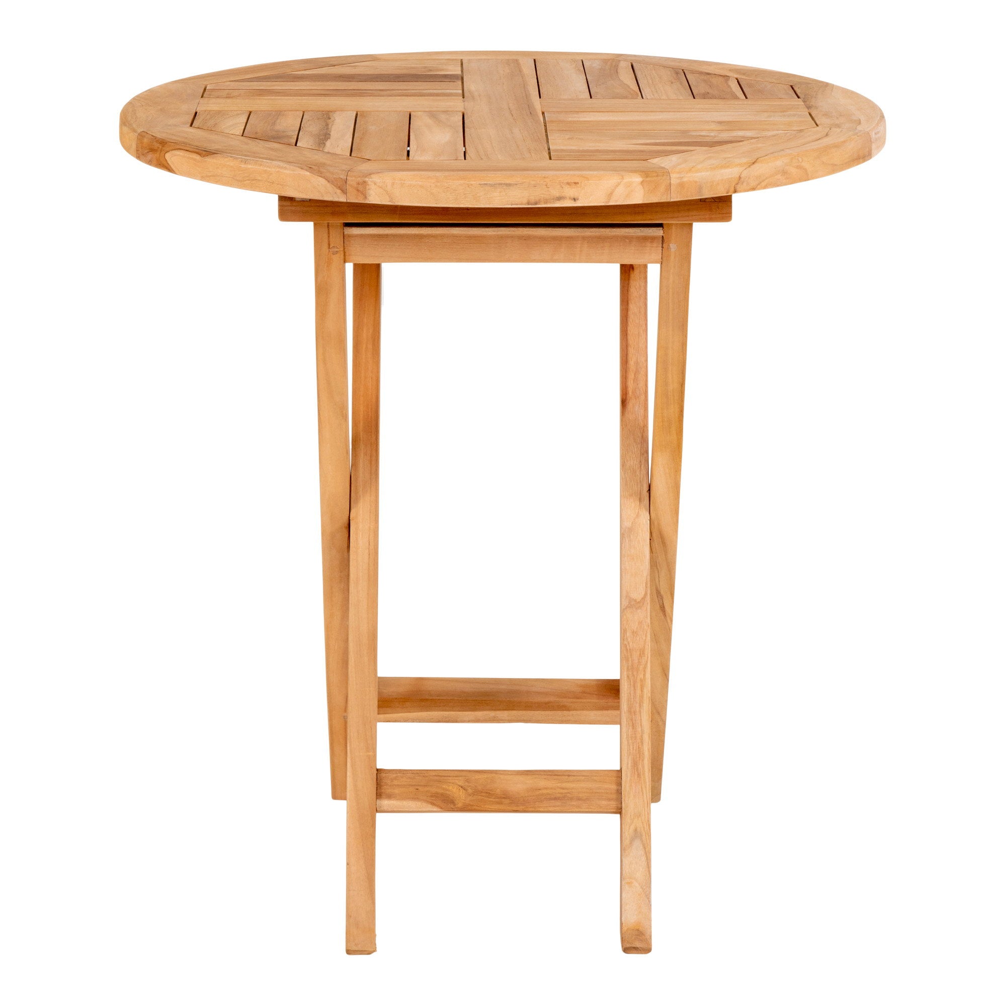 Oviedo Bijzettafel - Bijzettafel van teakhout, naturel Ø70x75 cm