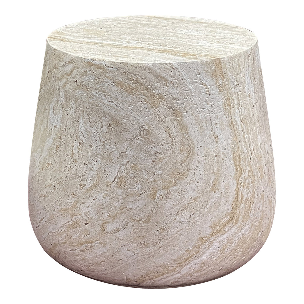 Bonn Bijzettafel - Bijzettafel, fiberclay, naturel Ø47,5x41 cm