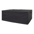 Luxury Hoes - Luxe beschermhoes voor tafel met 6 stoelen, 210g/m² 600D polyester met PU-coating, waterafstotend, zwart