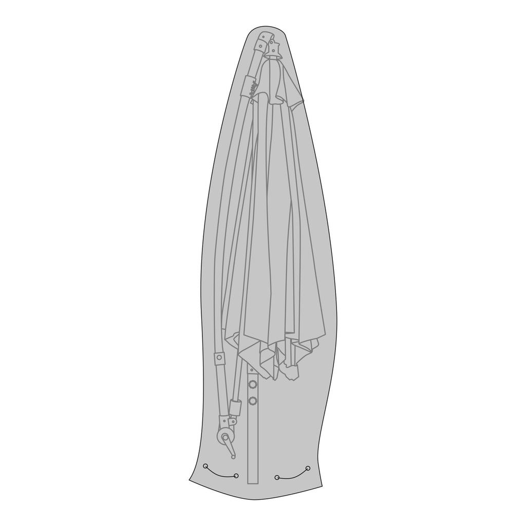 Luxury Hoes - Luxe beschermhoes voor hangende parasol, 210g/m² 600D polyester met PU-coating, waterafstotend, zwart