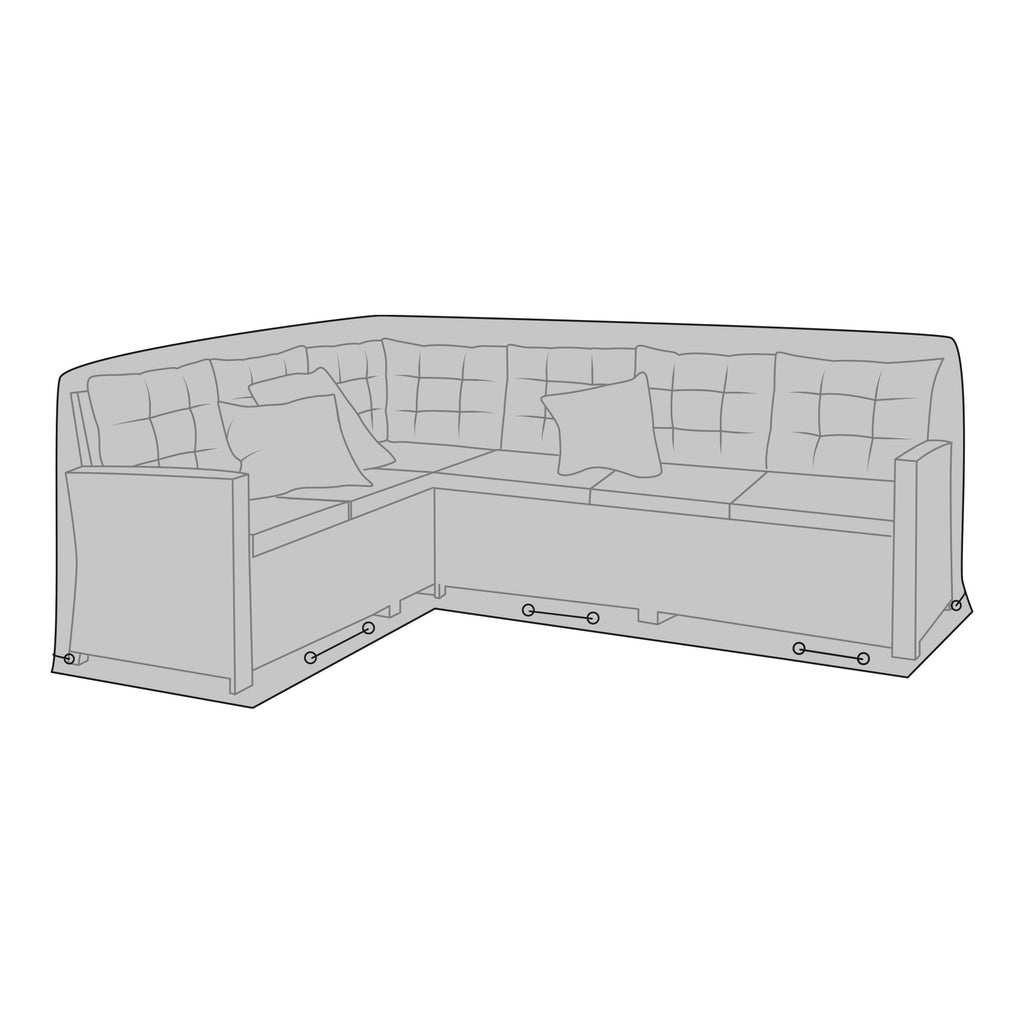 Luxury Hoes - Luxe beschermhoes voor hoekset, links- of rechtsgericht, 210g/m² 600D polyester met PU-coating, waterafstotend, zwart