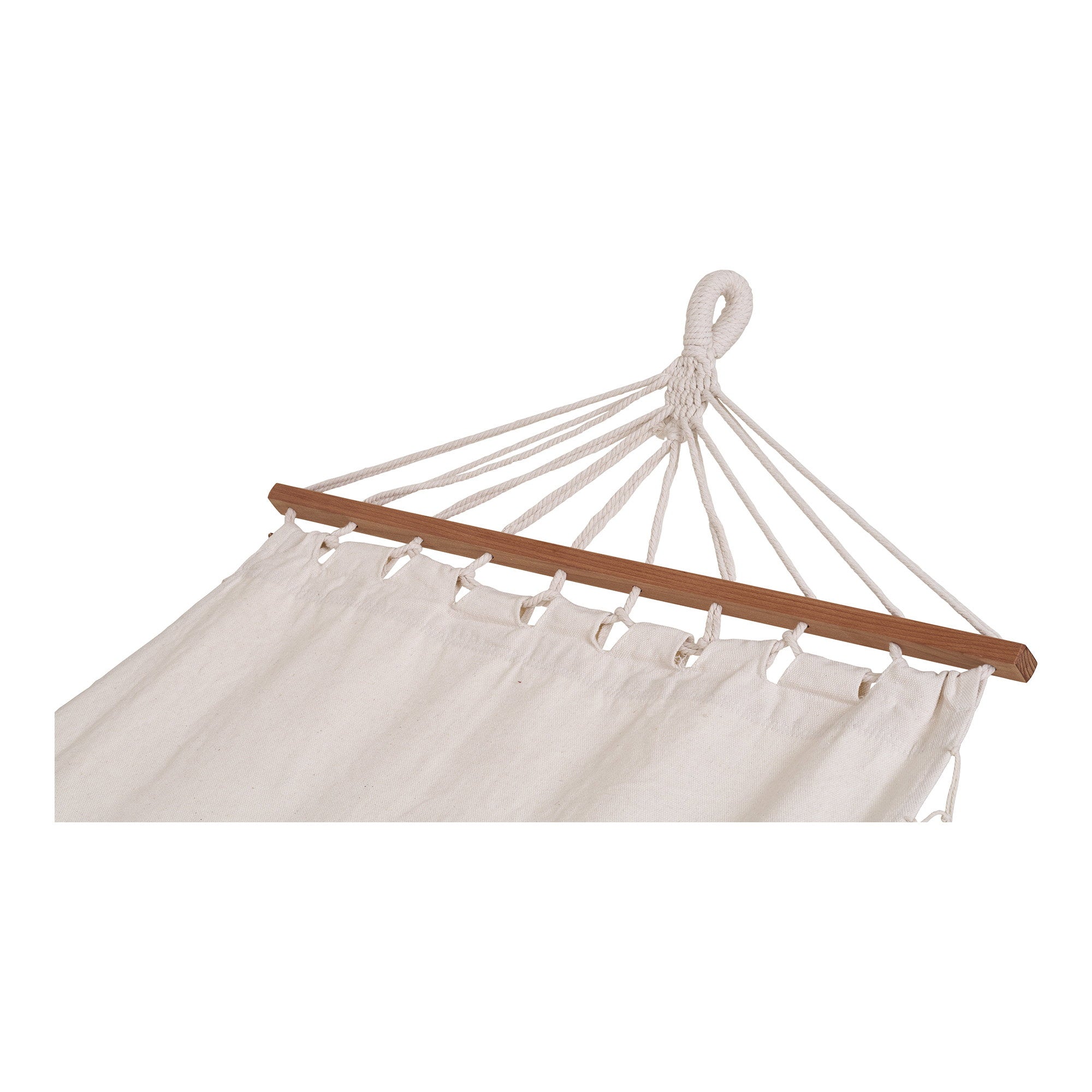 Edessa Hangmat - Polyester/katoen, larikshout, gebroken wit