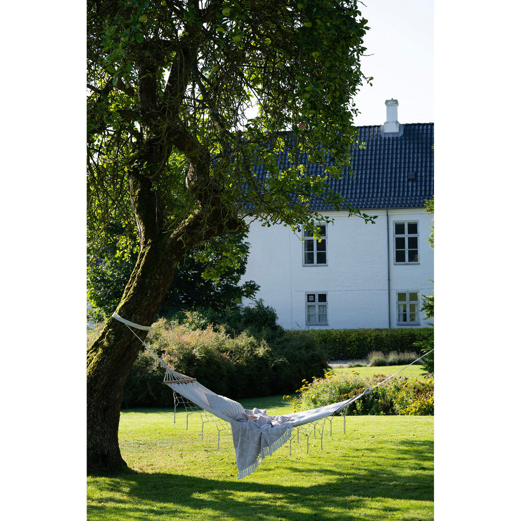 Edessa Hangmat - Polyester/katoen, larikshout, gebroken wit