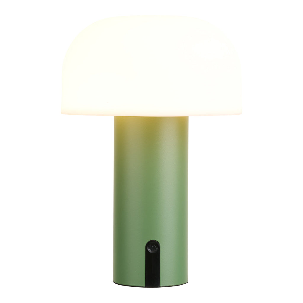 Soham LED Tafellamp - Oplaadbaar, wit/groen