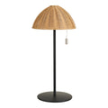 Wigan LED Tafellamp - Metaal, oplaadbaar, naturel/zwart
