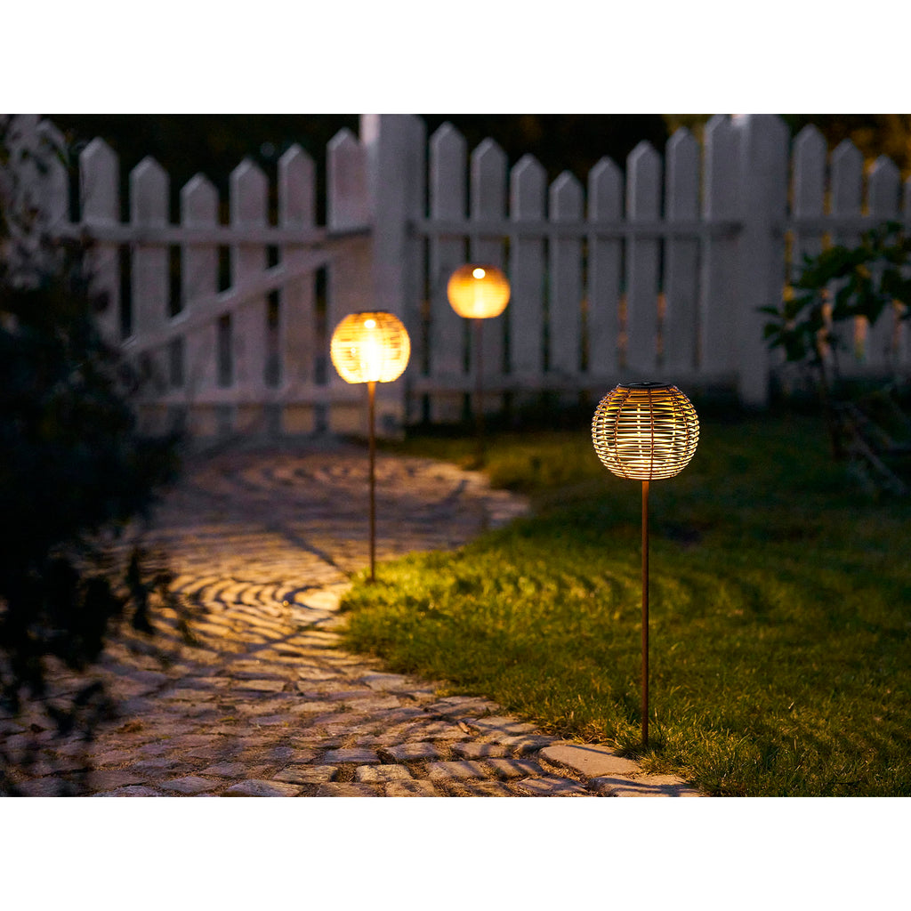Carlisle Lamp - Oplaadbare lamp met geïntegreerd zonnepaneel, naturel