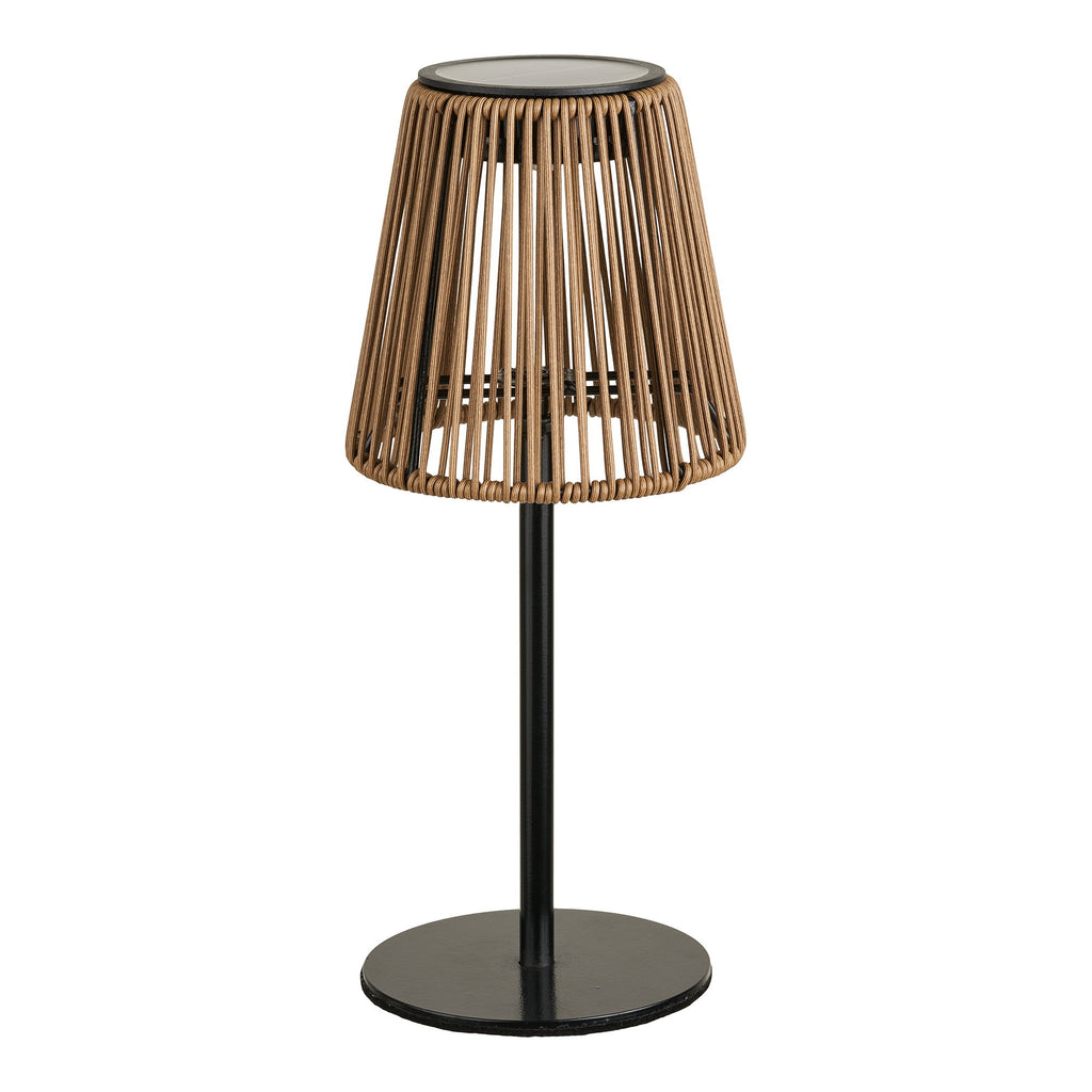 Salford LED Lamp - Oplaadbaar met geïntegreerd zonnepaneel, bruin/zwart