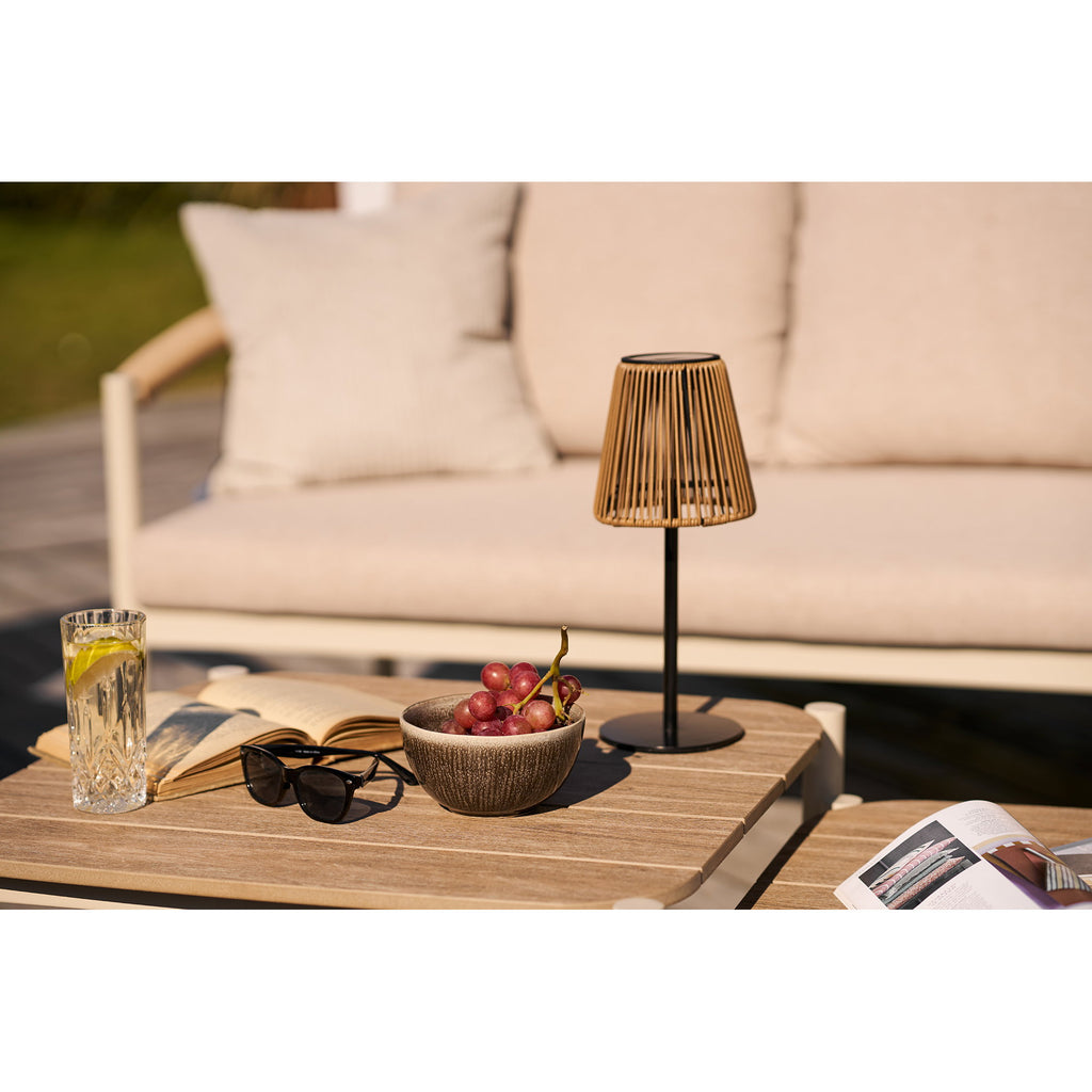 Salford LED Lamp - Oplaadbaar met geïntegreerd zonnepaneel, bruin/zwart