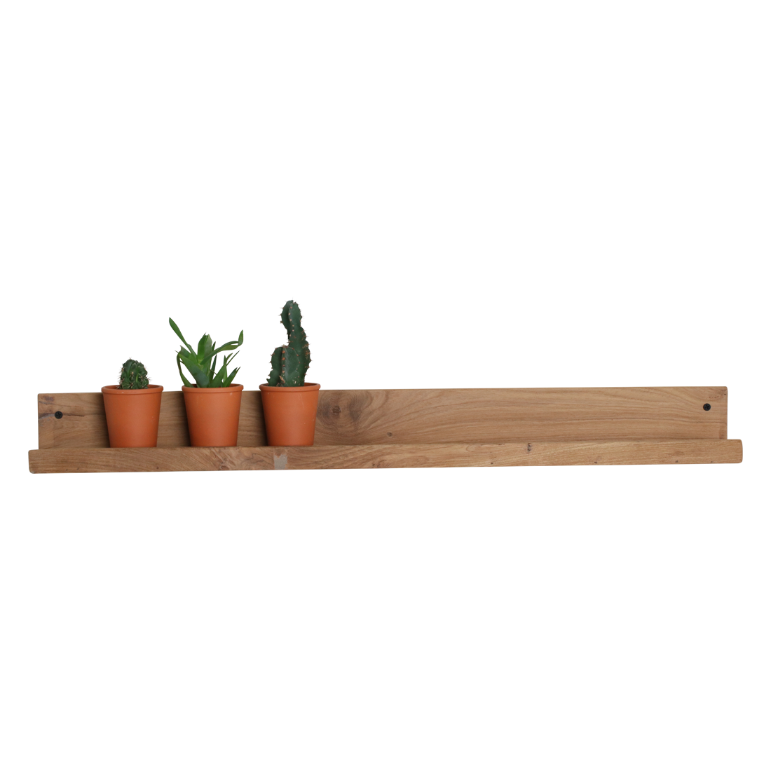 Elements teakhouten wandplank - 75x8x8 cm