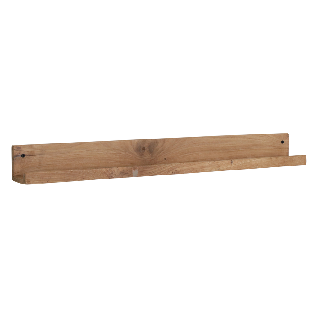Elements teakhouten wandplank - 75x8x8 cm