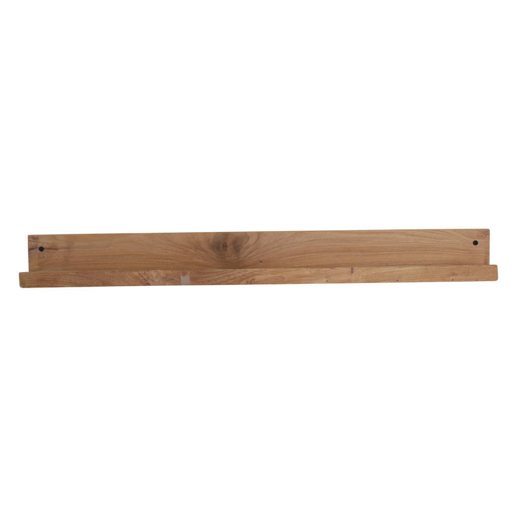 Elements teakhouten wandplank - 75x8x8 cm