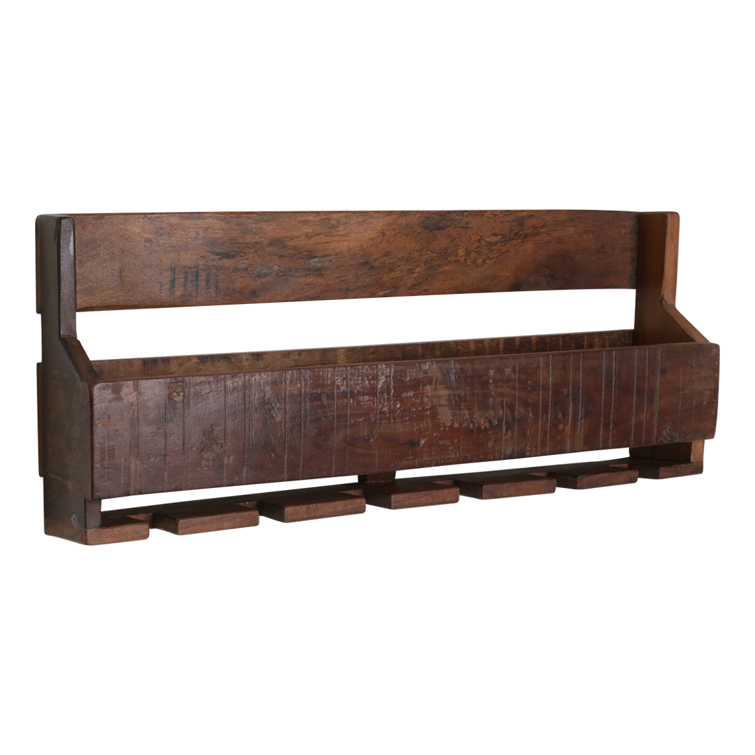 Factory hangend wijnrek - FSC-gerecycled hout - 12x60x28 cm