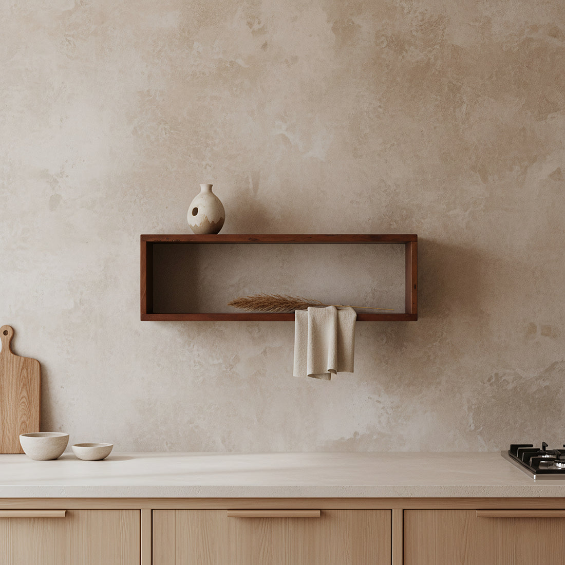 Factory Wandplank Box - FSC-gerecycled hout - 70x15x22 cm