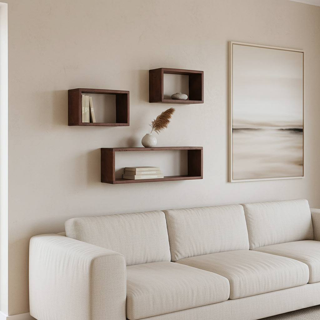 Factory Wandplank Box - FSC-gerecycled hout - 70x15x22 cm