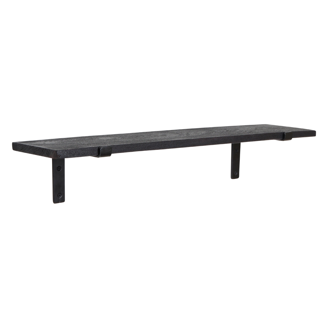 Factory wandplank zwart - FSC-gerecycled hout - 80 cm