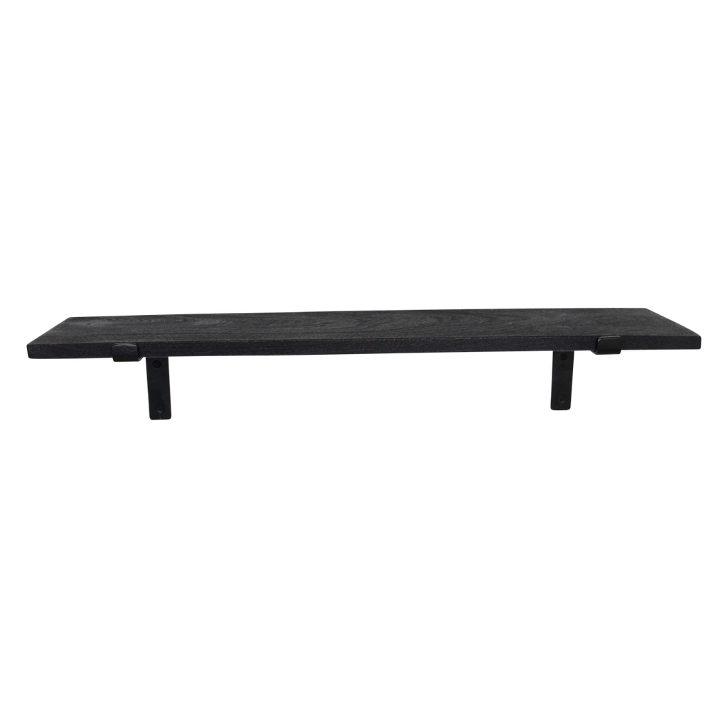 Factory wandplank zwart - FSC-gerecycled hout - 80 cm