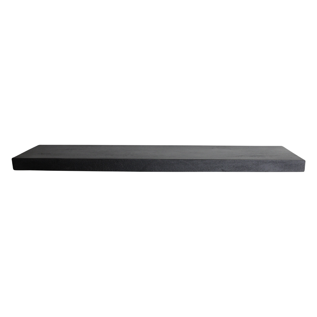 Zwart zwevende wandplank - FSC-gerecycled hout - 80x18x3,8 cm