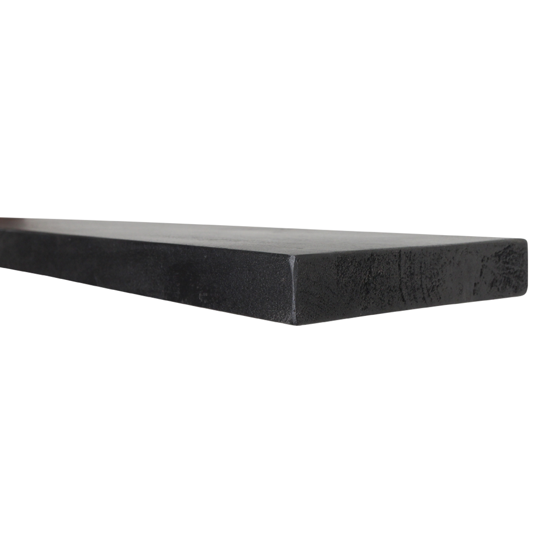 Zwart zwevende wandplank - FSC-gerecycled hout - 80x18x3,8 cm